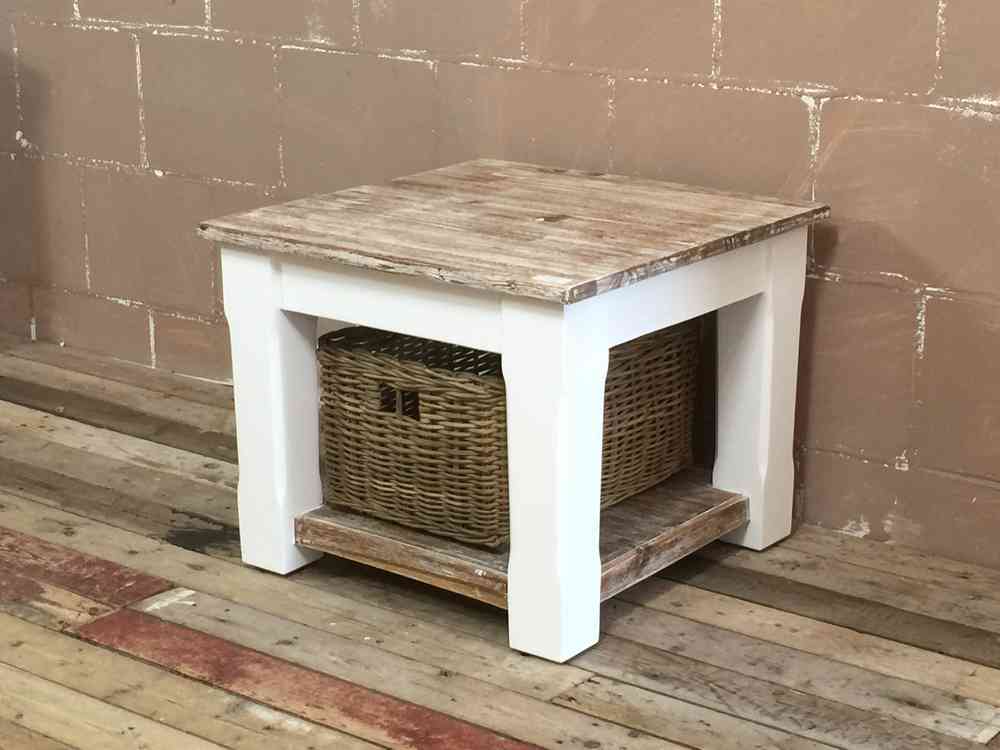 Landelijke salontafel rechte poot