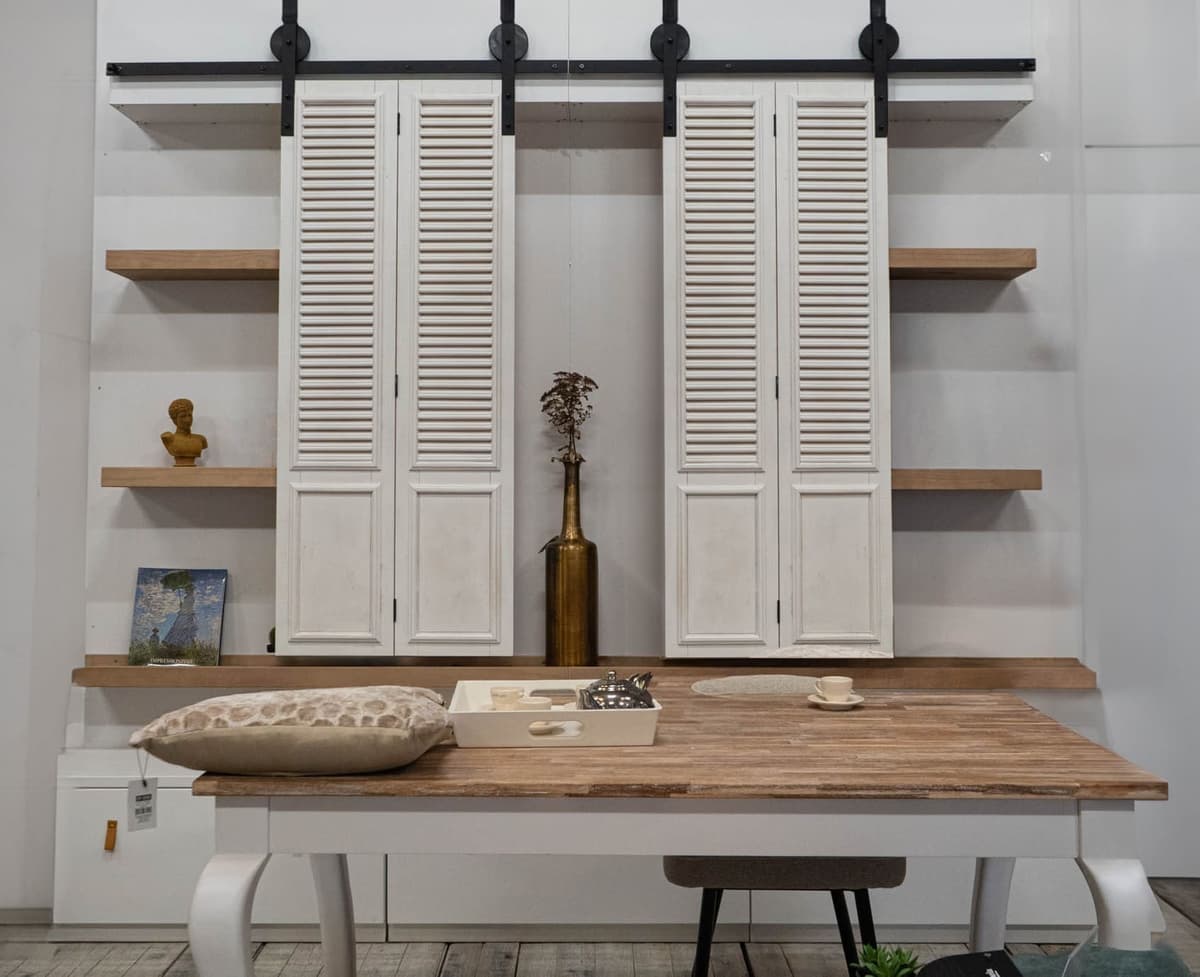 Schuifdeuren set TV-wall shutters incl railsysteem