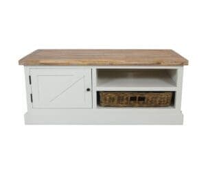 Landelijk TV-meubel met barndoor deurtje 120 cm