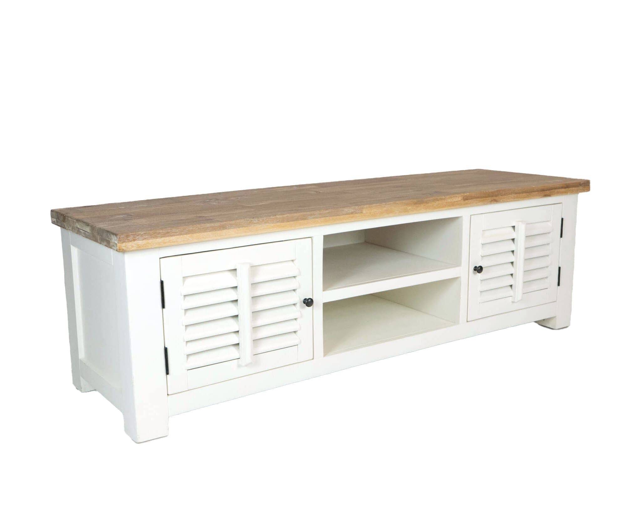 Landelijk TV-meubel met shutters 160 cm