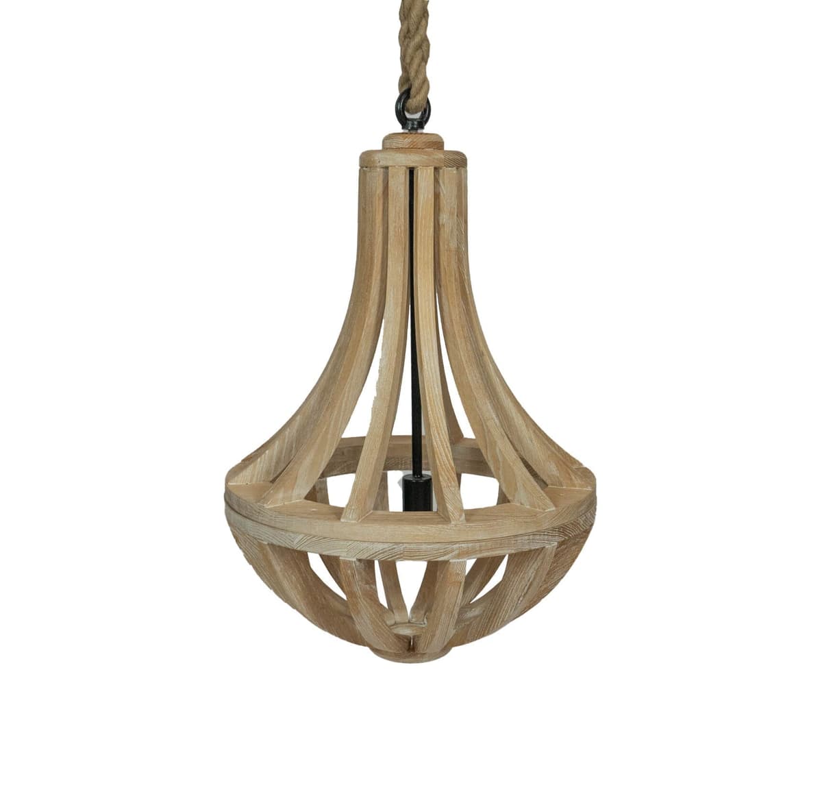 Landelijke hanglamp kroonluchter hout