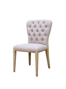 Landelijke linnen stoel taupe roze