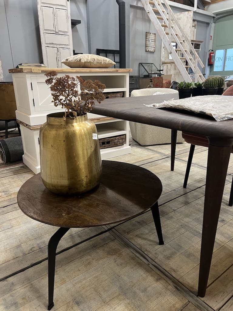 Industriele salontafel rond