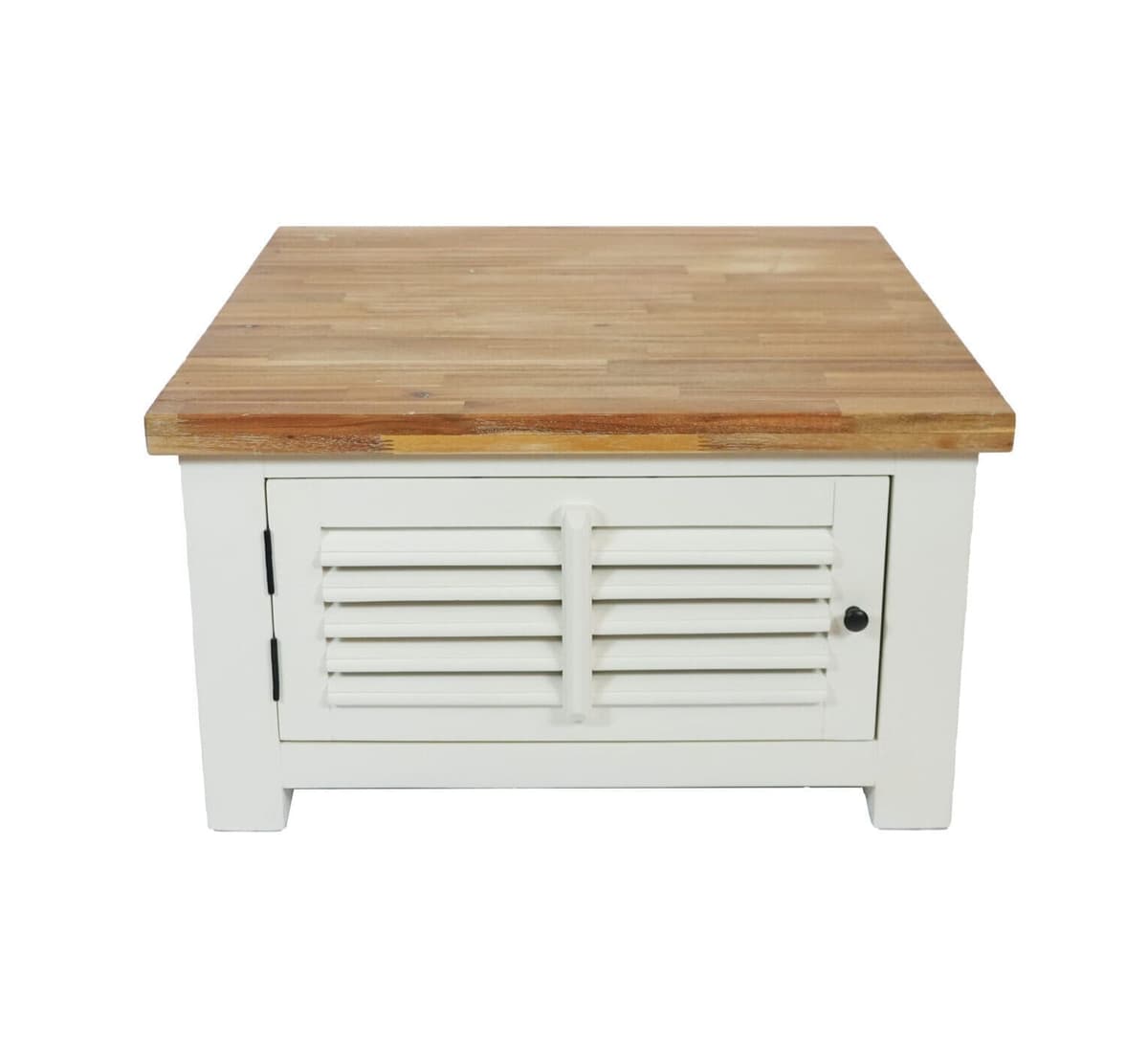 Landelijke salontafel vierkant met shutters