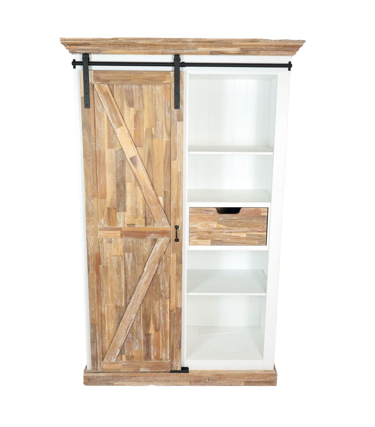 Landelijke Barndoor kast met schuifdeur
