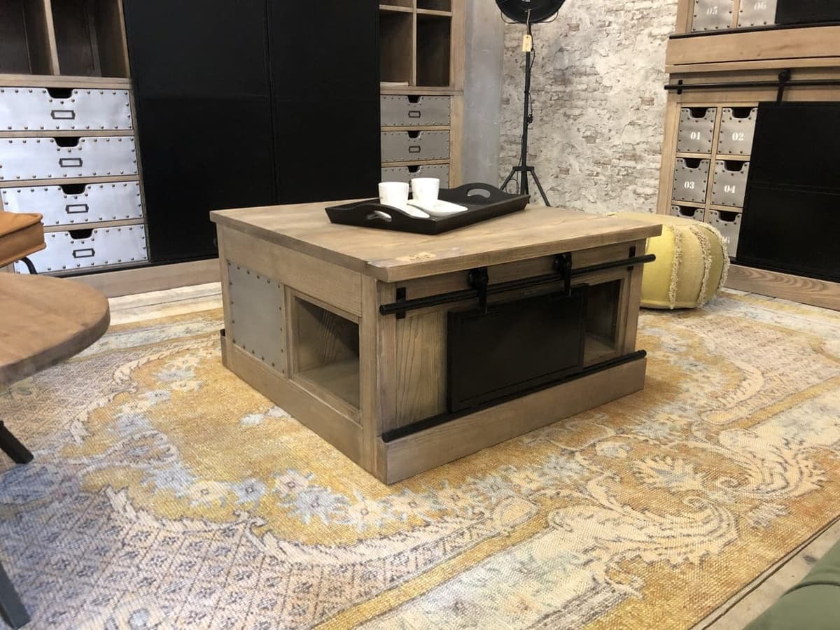 Industriele salontafel barndoor