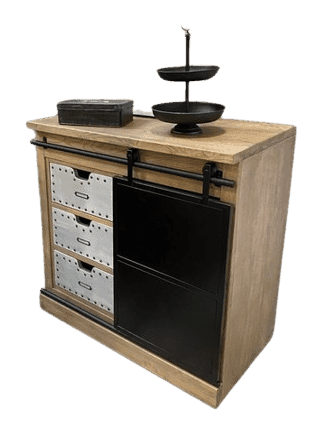 Industrieel ladenkastje barndoor