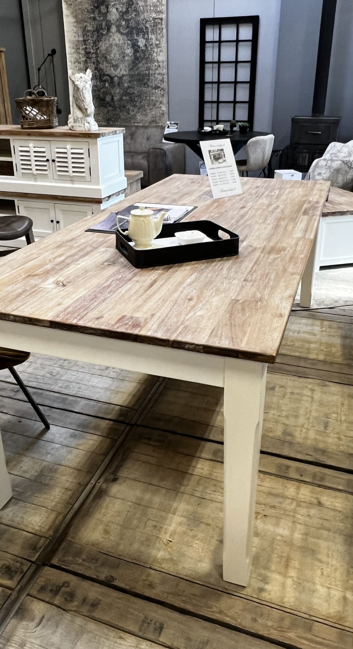 Landelijke tafel rechte poten - afbeelding 4