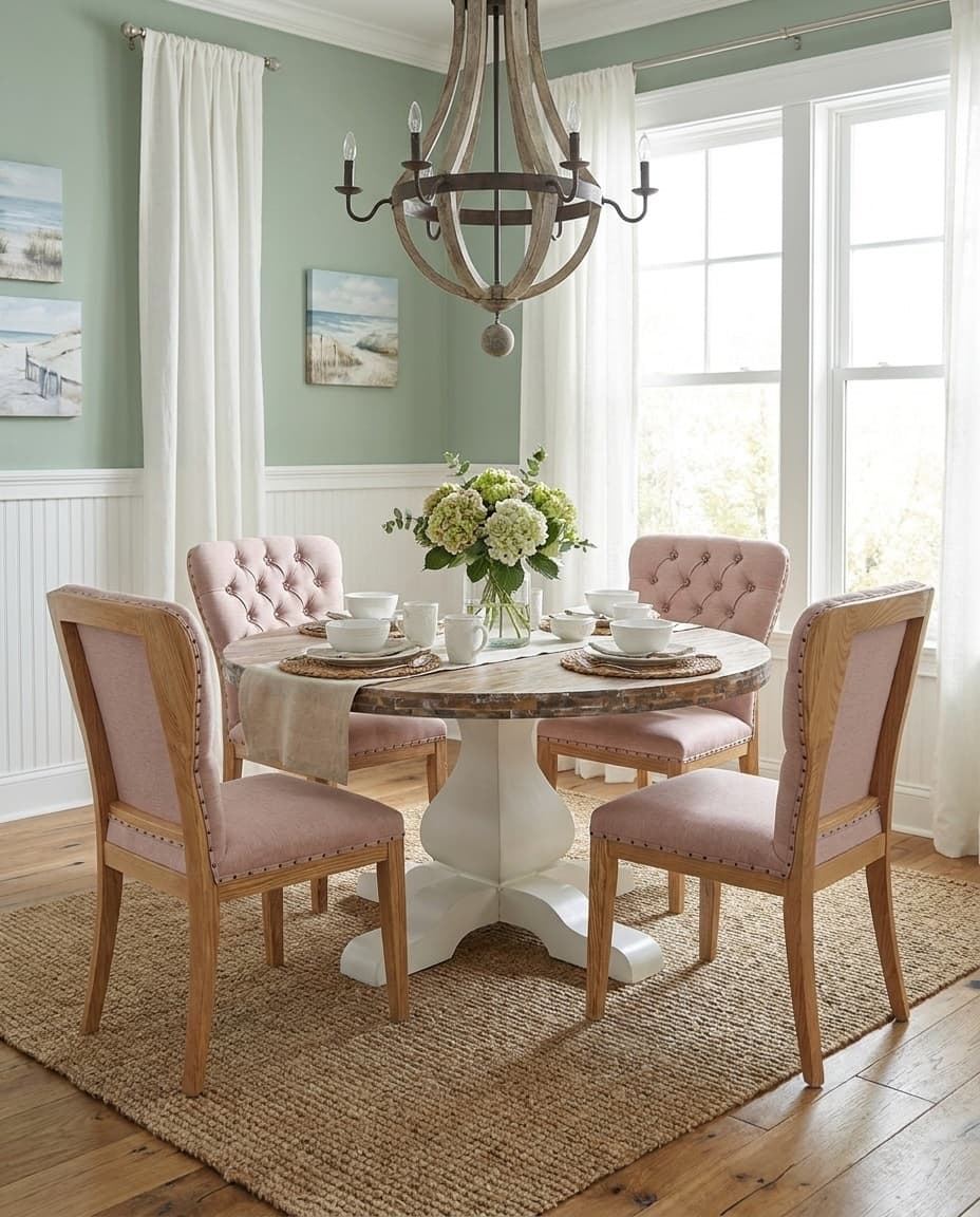 ronde tafel met 4 stoelen
