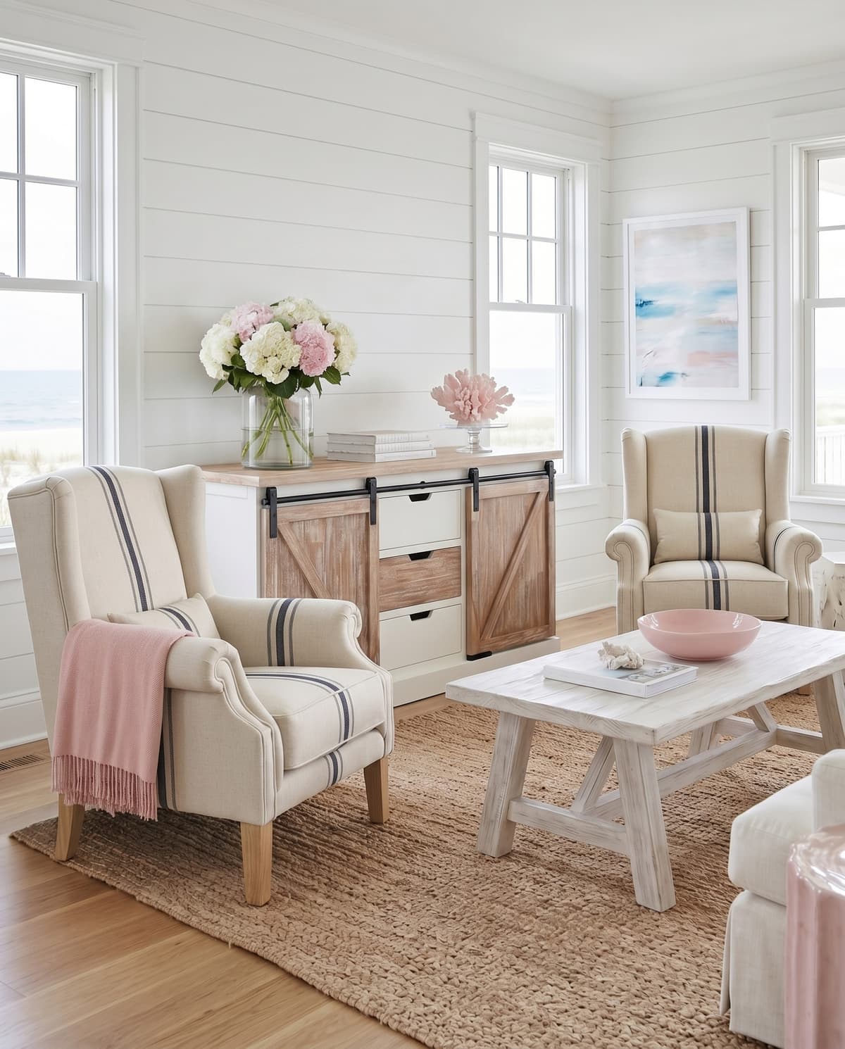 dressoir schuifdeur met fauteuils